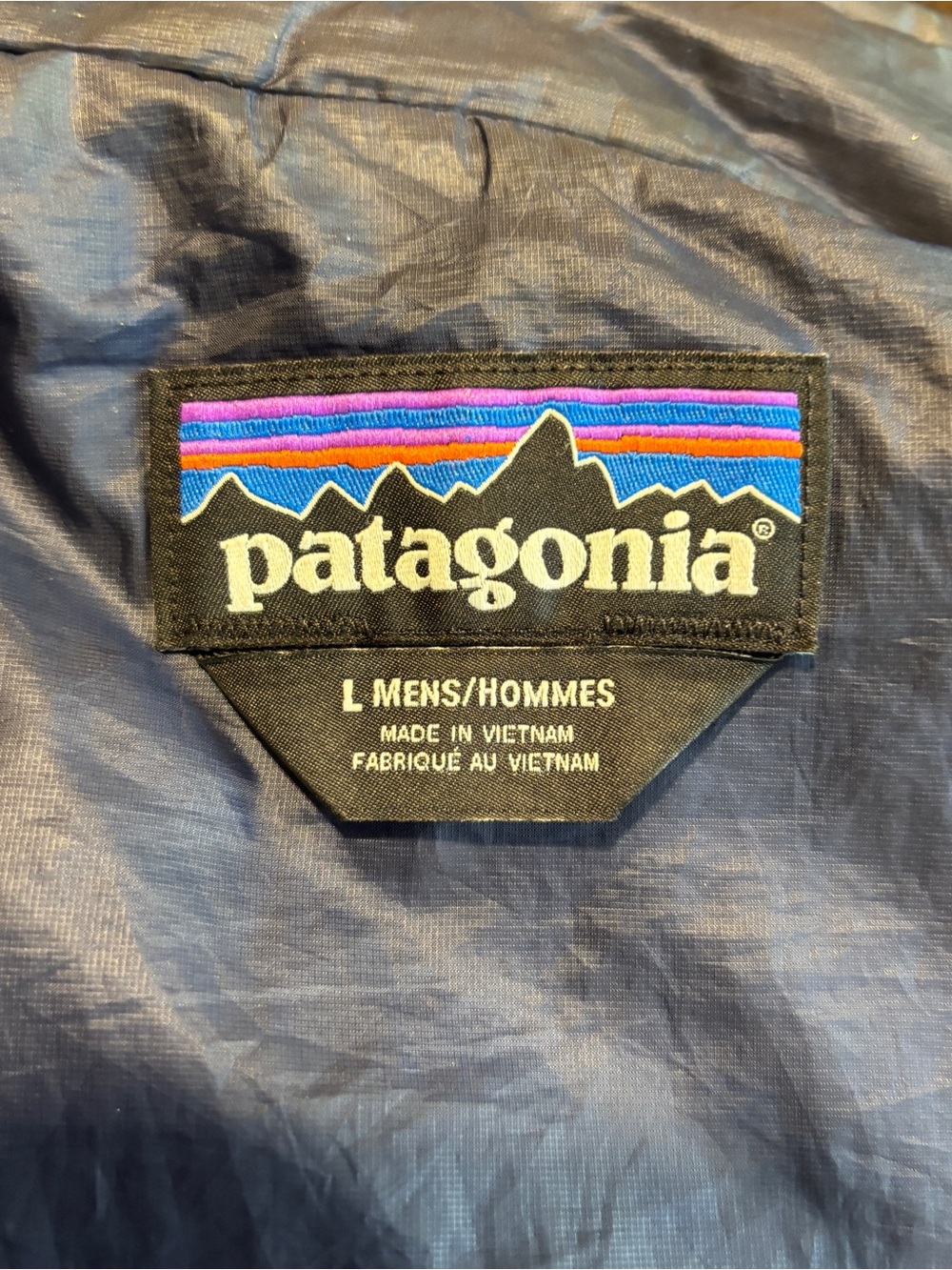 Patagonia Men’s L Nano Puff Jacket Navy Blue Lightweight Quilted Puffer LIKE NEW - Picture 5 of 5